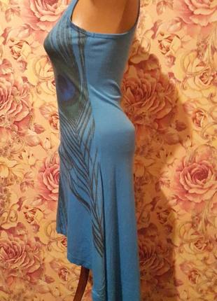 Голубое платье жарптица2 фото