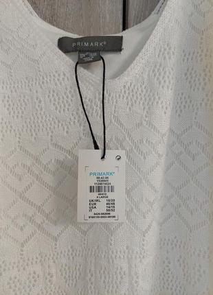 Біла ефектна біла трикотажна сукня - максі primark ( (розмір 40-42)8 фото