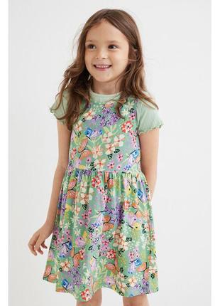 Детское платье сарафан бабочки h&amp;m на девочку 530132 фото