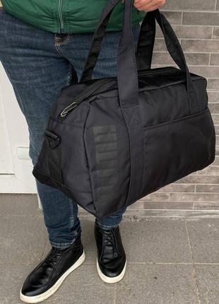 Спортивна чорна сумка чоловіча жіноча для тренувань щоденна для подорожей
