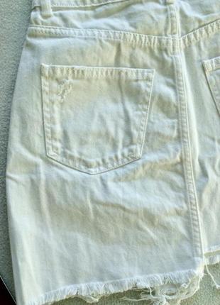 Юбка джинсовая, юбка из белого джинса, белая юбка, юбка деним, fb sister, new yorker7 фото