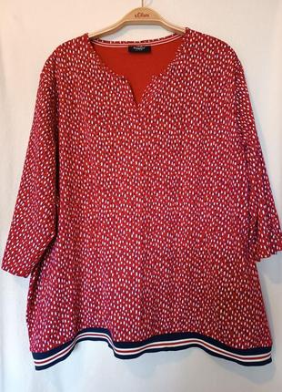 Трикотажна блуза великого розміру bexleys 4xl/5xl/6xl 50% бавовна,50% віскоза