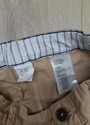 H&amp;m шорты бежевые 1,5-2 года коттоновые2 фото
