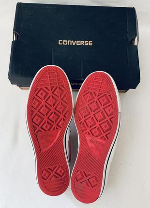 Кроссовки кеды текстильные красные низкие converse (оригинал)4 фото