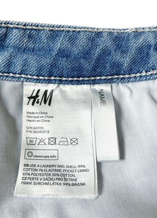 Короткие джинсовые шорты h&m для девочки 13-14 лет, 164 см7 фото