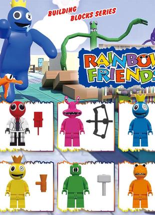 Набір фігурок lego rainbow friends з roblox. лего райдужні друзі, 6 штук4 фото