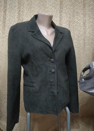 Фирменная натуральная замшевая nappa куртка-жакет 40-42 см.замеры