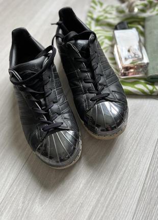 Кожаные кроссовки adidas mauve superstar