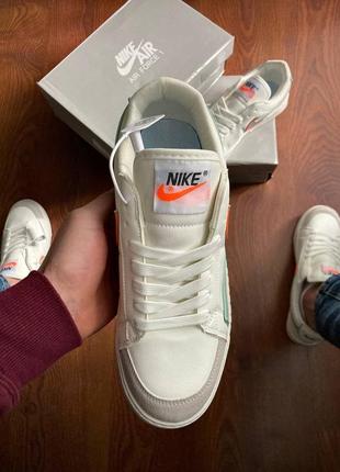 Кроссовки nike blazer white &amp; gray 5