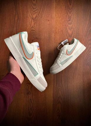 Кроссовки nike blazer white &amp; gray7 фото