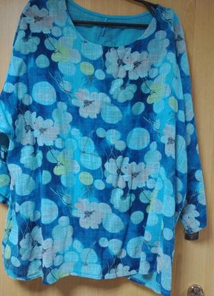 Блуза с цветочны принтом.1 фото