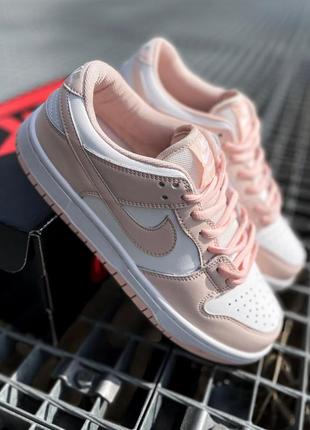 Nike dunk pink/white2 фото