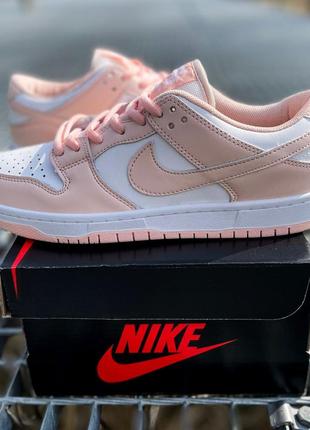 Nike dunk pink/white9 фото