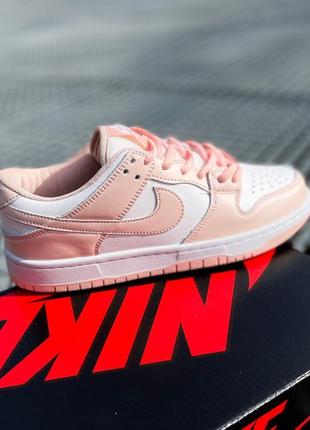 Nike dunk pink/white4 фото