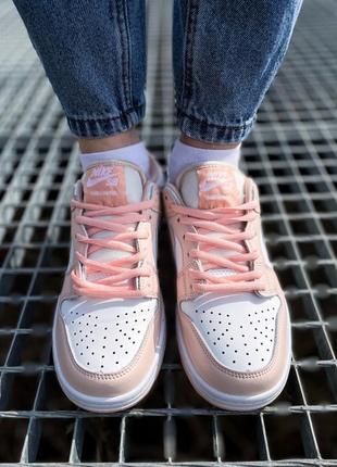 Nike dunk pink/white8 фото