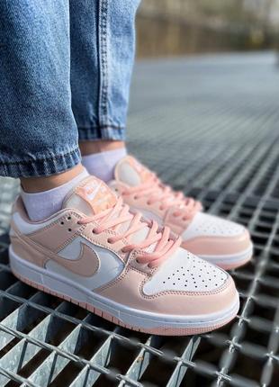 Nike dunk pink/white10 фото