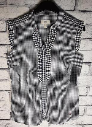 Нежная женская хлопковая блузка, рубашка в клетку от tcm tchibo (чибо), нимечевина, s-xl6 фото