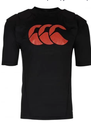 Спортивна футболка canterbury червоно-чорна для регбі, американського футболу розмір м
