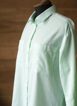 Женская рубашка котоновая цвета мяты warehouse, размер m3 фото