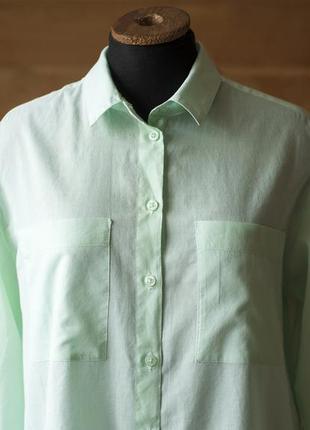 Женская рубашка котоновая цвета мяты warehouse, размер m2 фото