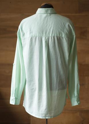 Женская рубашка котоновая цвета мяты warehouse, размер m5 фото