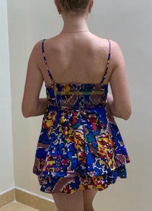 Принтованный сарафан,яркое платье2 фото
