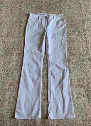Белые джинсы широкий крой marks&spencer размер м4 фото