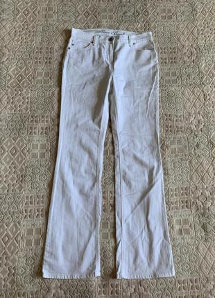 Белые джинсы широкий крой marks&spencer размер м1 фото
