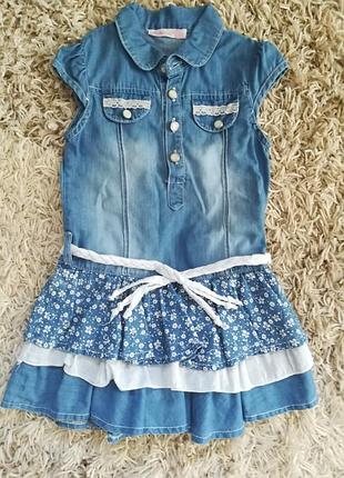 Джинсовой платье bebessi 98-104р