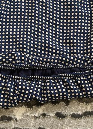 Женская блуза на резинке в мелкий горох (со свободными рукавами)3 фото