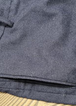 Синие текстурные брюки ровного кроя3 фото