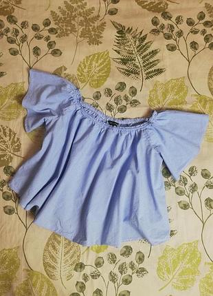 Фирменная шикарная блуза разлетайка new  look 100% коттон