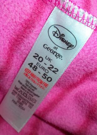 Флисовые яркие розовые пижамные штрюксы в полосочку-большой размер 20-22.5 фото