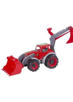 Дитяча іграшка трактор техас orion 322or екскаватор-навантажувач (червоний)