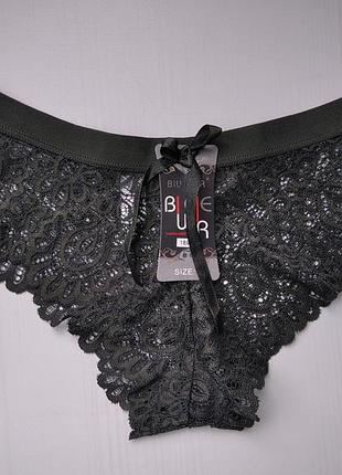 Трусики американки biweier мереживні хаки xl 48\50 1895
