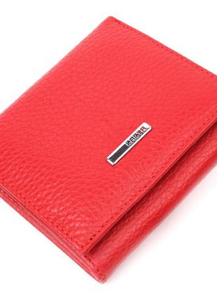 Женский небольшой кошелек с монетницей из натуральной кожи karya 21380 красный