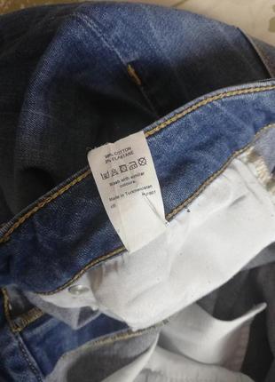Фирменные джинсы скини с потертостями river island10 фото