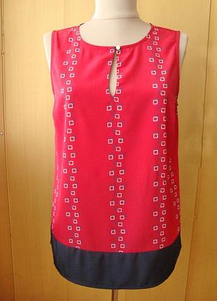 Tommy hilfiger, шовк, оригінал, блуза, футболка, розмір м.