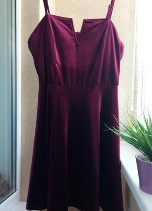 Красивое нарядное бархатное платье миди цветп мансала5 фото