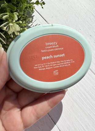 ❤️tarte sea breezy cream blush 🐚 кремовые рум ⁇ яна peach 🍑 sunset10 фото