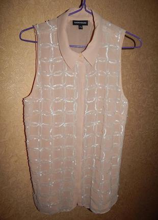 Красивая блуза c пайетками размер 46-50