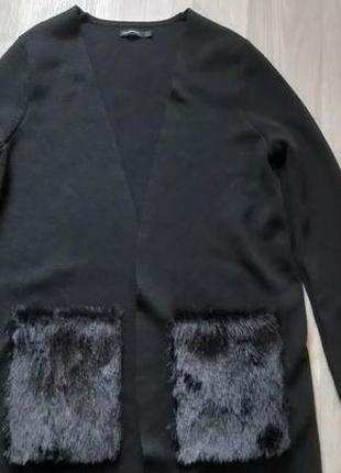 Продам новое женское демисезонное чёрное пальто накидка stradivarius2 фото
