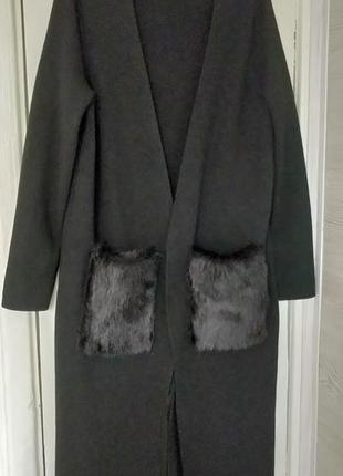 Продам новое женское демисезонное чёрное пальто накидка stradivarius4 фото