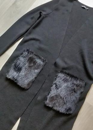Продам новое женское демисезонное чёрное пальто накидка stradivarius8 фото