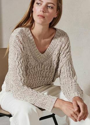Пуловер бежевый ажурный 'luisa cerano' 50р