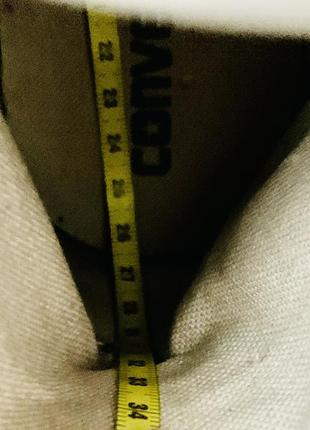 Кожаные высокие перфорированные кеды летние женские серые converse (оригинал)6 фото