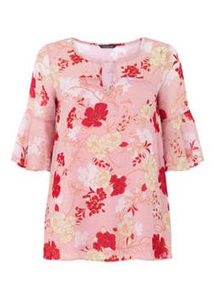 Шикарная  блуза в цветочный принт "bonmarche"