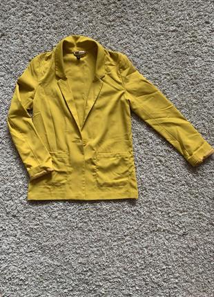 Горчично-жёлтый пиджак h&m