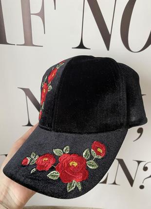 Кепка женская бейсболка велюр forever 21