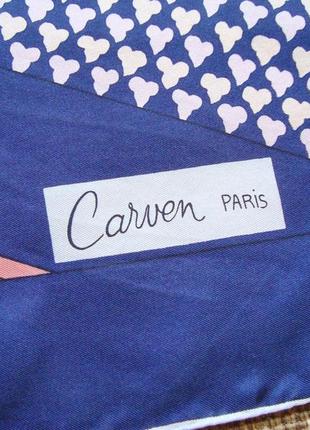 Carven paris, 100% шелк, платок шейный.6 фото